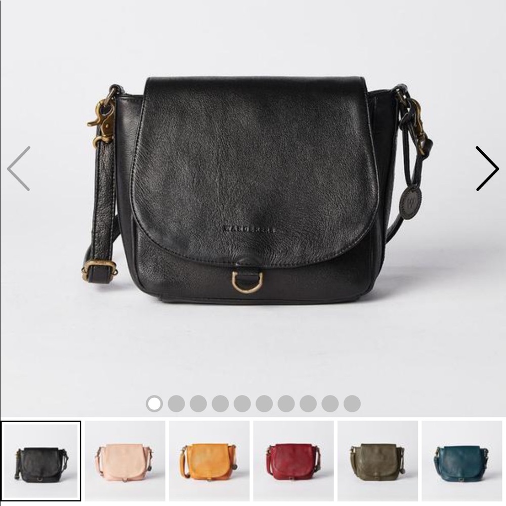Premium Black Leather Crossbody
